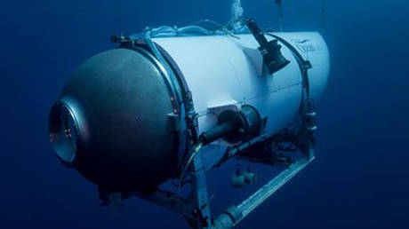 An undated image provided by OceanGate Expeditions in June 2021 shows the company's Titan submersible