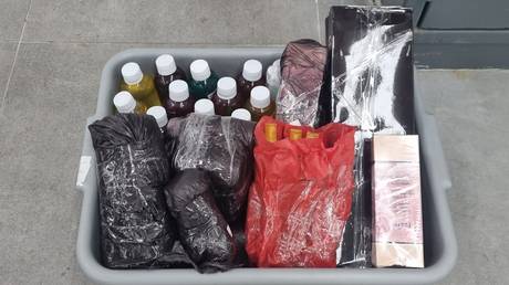 Israeli authorities detected what they believed to be liquefied cocaine disguised as perfume-making kits on Sunday at the Jordan River Border Crossing.