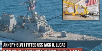 First Flight III Arleigh Burke destroyer #USSJackHLucas received by #USNavy !