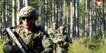 Ausbildungsübung STEINFELD23  – Durchkämmen eines Waldstücks