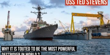 #USSTedStevens | Latest Flight III #USNavy Arleigh Burke destroyer launched !