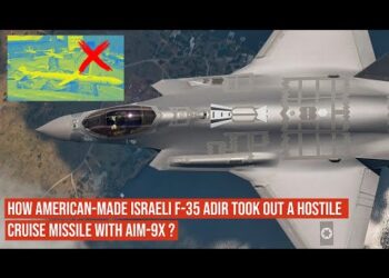 F-35I with AIM-9x intercepts cruise missile heading towards #Israel !