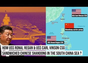 Chinese carrier Shandong ‘pressed in’ by the two US Carrier Strike groups !