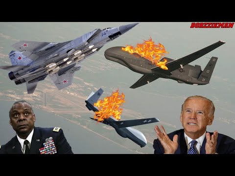 Russia’s MiG-31 Foxhound Destroyed The U.S. GLOBAL HAWK and MQ-4C TRITON Drones Over The BLACK SEA