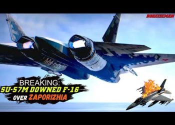 NATO in RAGE: The Newest Su-57M With a Flat Nozzle Engine Entered The BATTLEFIELD and Downed F-16