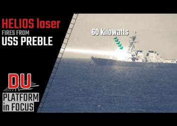 HELIOS laser tested from Arleigh Burke-class destroyer USS Preble !