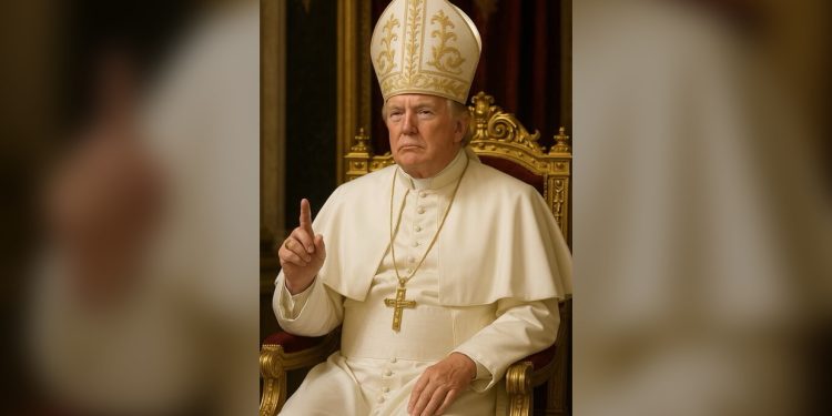 Trump shares image of himself as pope (PHOTO)
