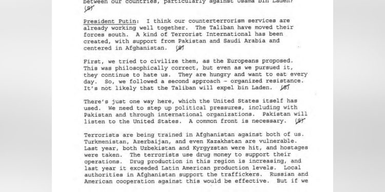 Clinton asked Putin to help hunt Bin Laden – declassified files