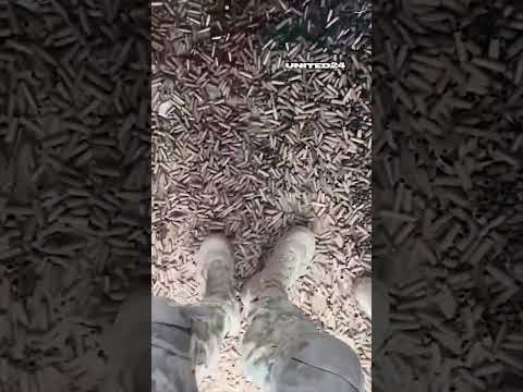 Reality of Ukraine War – Floor covered with shell casings !