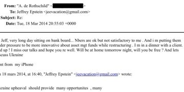 Epstein pitched ‘many opportunities’ in post-coup Ukraine to Rothschild exec