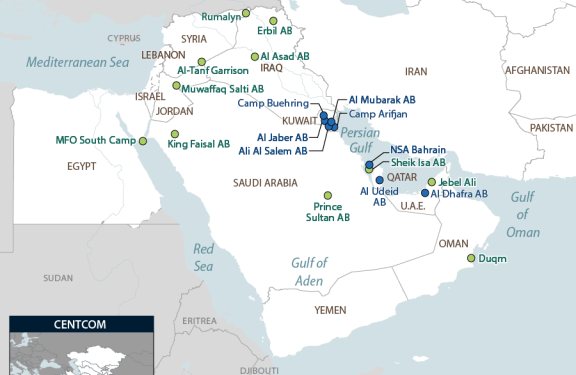 How much damage has Iran done to US bases in the Middle East?