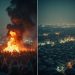 Iranians celebrate Chaharshanbe Suri fire festival in defiance of government warnings on the night Israel killed Ali Larijani — March 17, 2026
