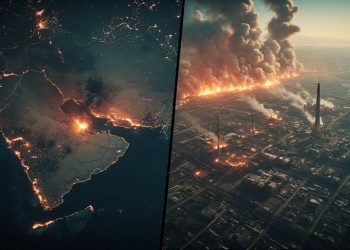 Qatar's Ras Laffan LNG complex struck by Iranian missiles (left) alongside Iran's Natanz nuclear enrichment facility struck by US bunker-busters