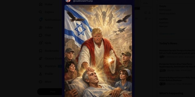 Trump casts himself as Jesus after attacking Pope (AI IMAGES)