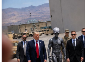Trump posts AI slop featuring shackled alien