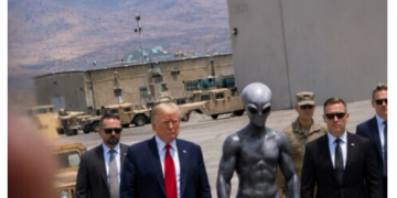 Trump posts AI slop featuring shackled alien