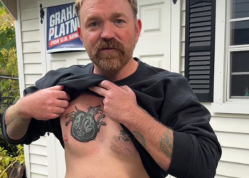 Former US Marine who covered up ‘Nazi’ tattoo wins Democratic primary