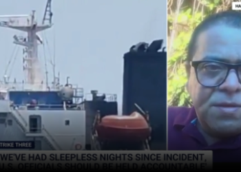 Indian sailors struggle to move shipmate’s body amid US blockade