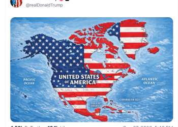 Macron hits back at Trump’s ‘strange’ US map